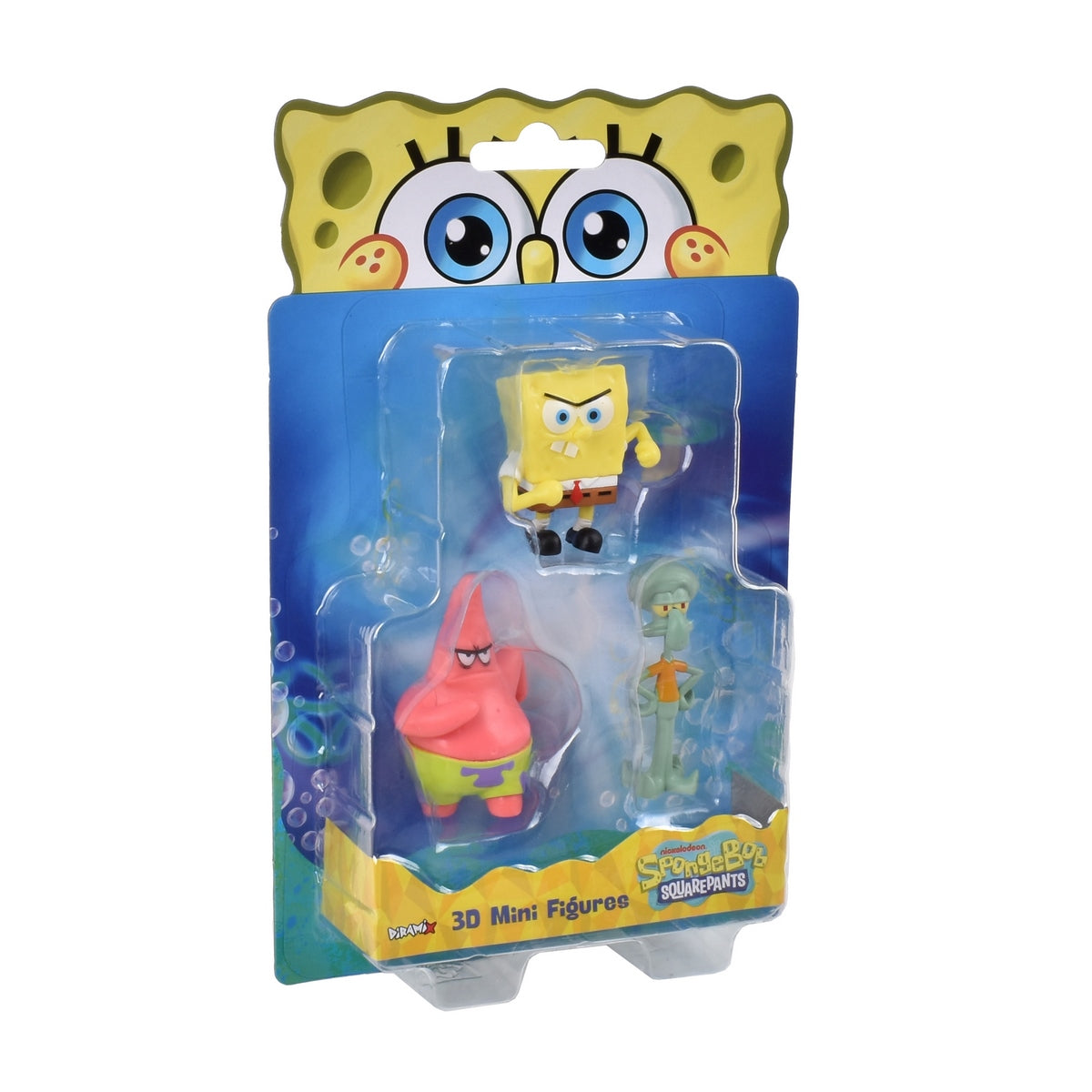 Pack 3 Figuras 5 Cm En Blister Bob Esponja - Calamardo