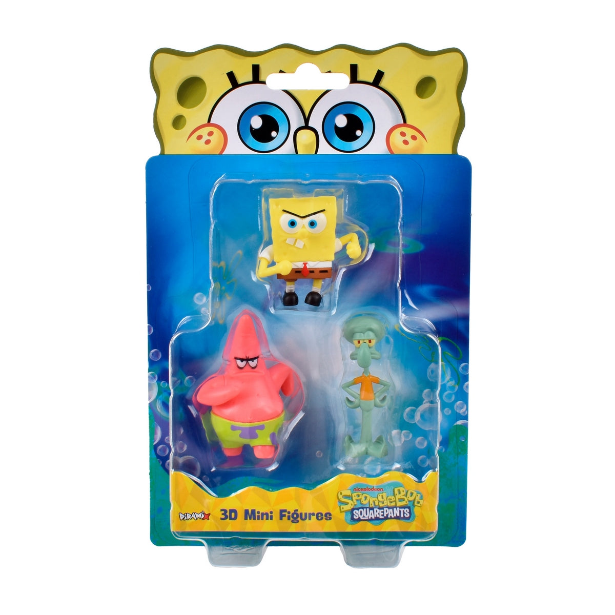 Pack 3 Figuras 5 Cm En Blister Bob Esponja - Calamardo