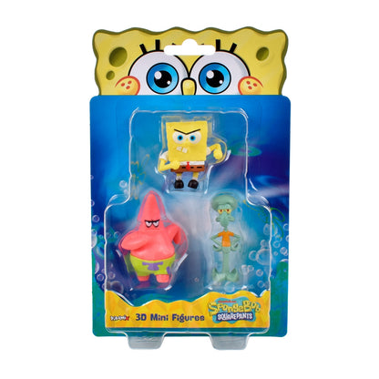 Pack 3 Figuras 5 Cm En Blister Bob Esponja - Calamardo