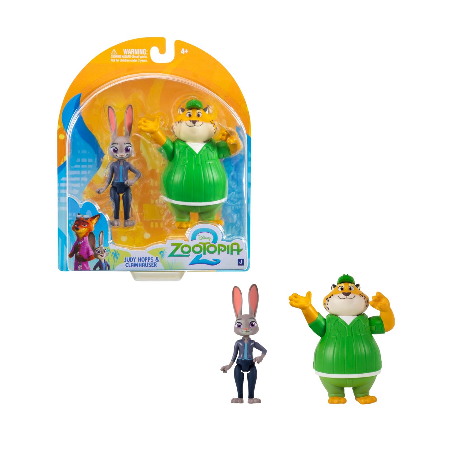 Zootopia Figuras Pack De 2 De 8 Cm - Judy Hoops Y Clawhauser