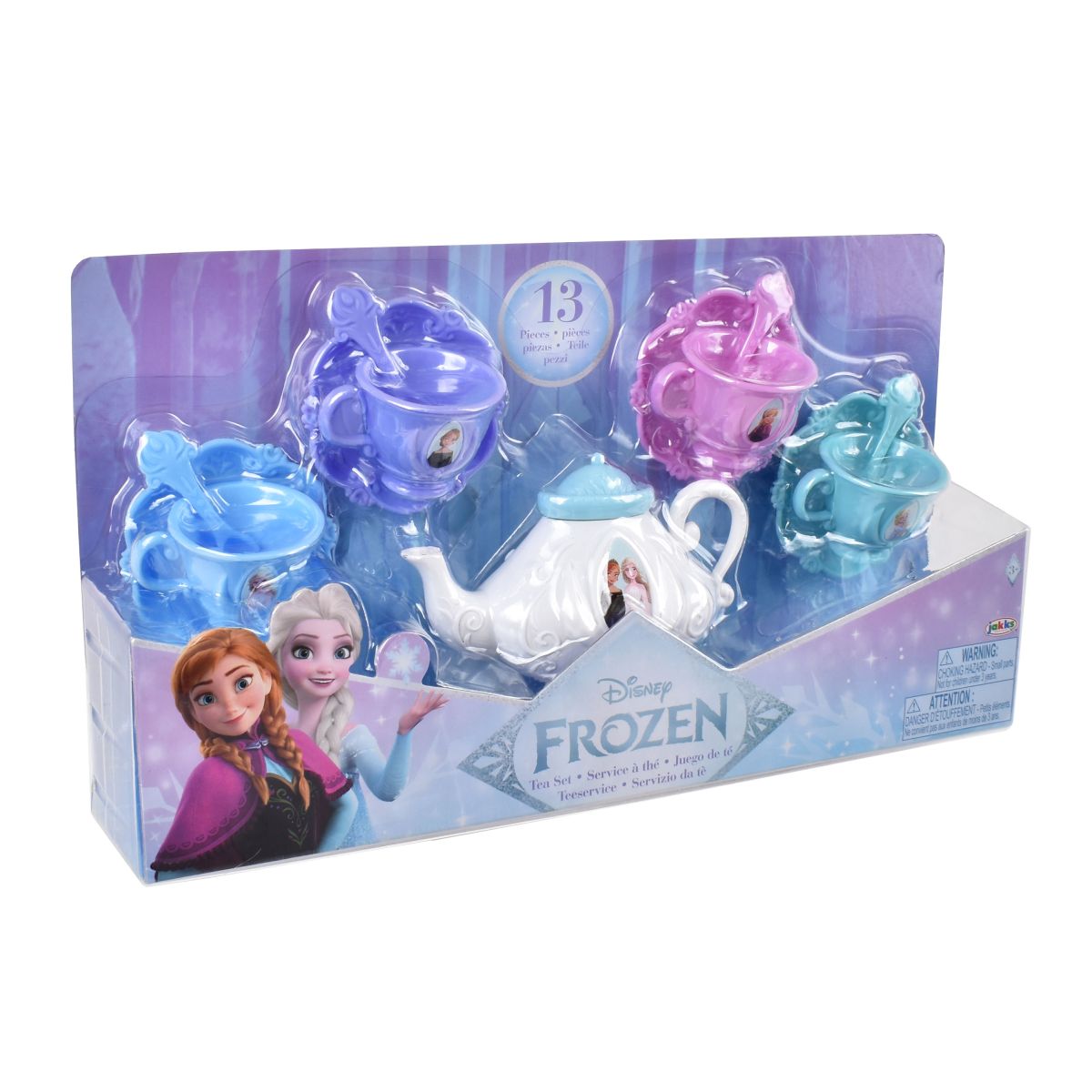 Mini Set De Té Con Cucharas Princesas De Disney - Frozen Tetera Blanca