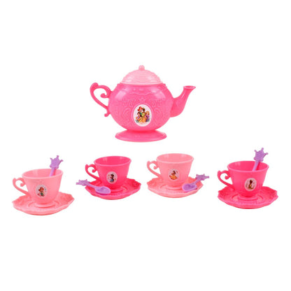 Mini Set De Té Con Cucharas Princesas De Disney - Princesas Tetera Rosa Oscuro