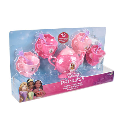 Mini Set De Té Con Cucharas Princesas De Disney - Princesas Tetera Rosa Oscuro