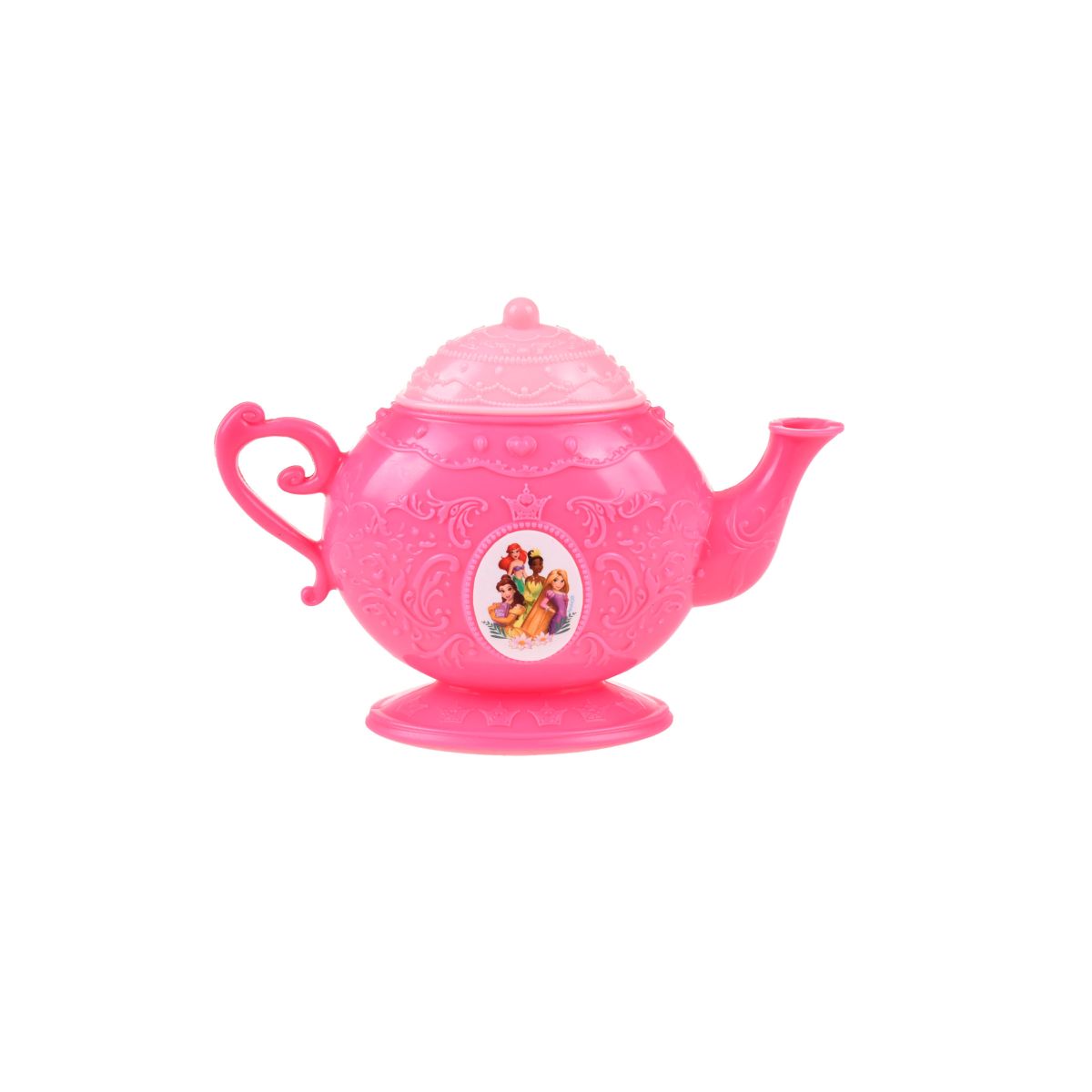 Mini Set De Té Con Cucharas Princesas De Disney - Princesas Tetera Rosa Oscuro
