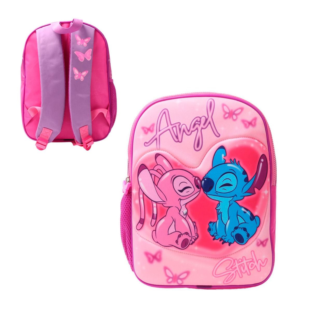 Mochila Infantil Soft Quilt Angel 2 Diseños Stitch - Angel Y Stitch