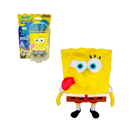 Figura Strech De Goma De 11 A 15 Cms Que Se Estira Bob Esponja - Bob Espona Lengua Afuera