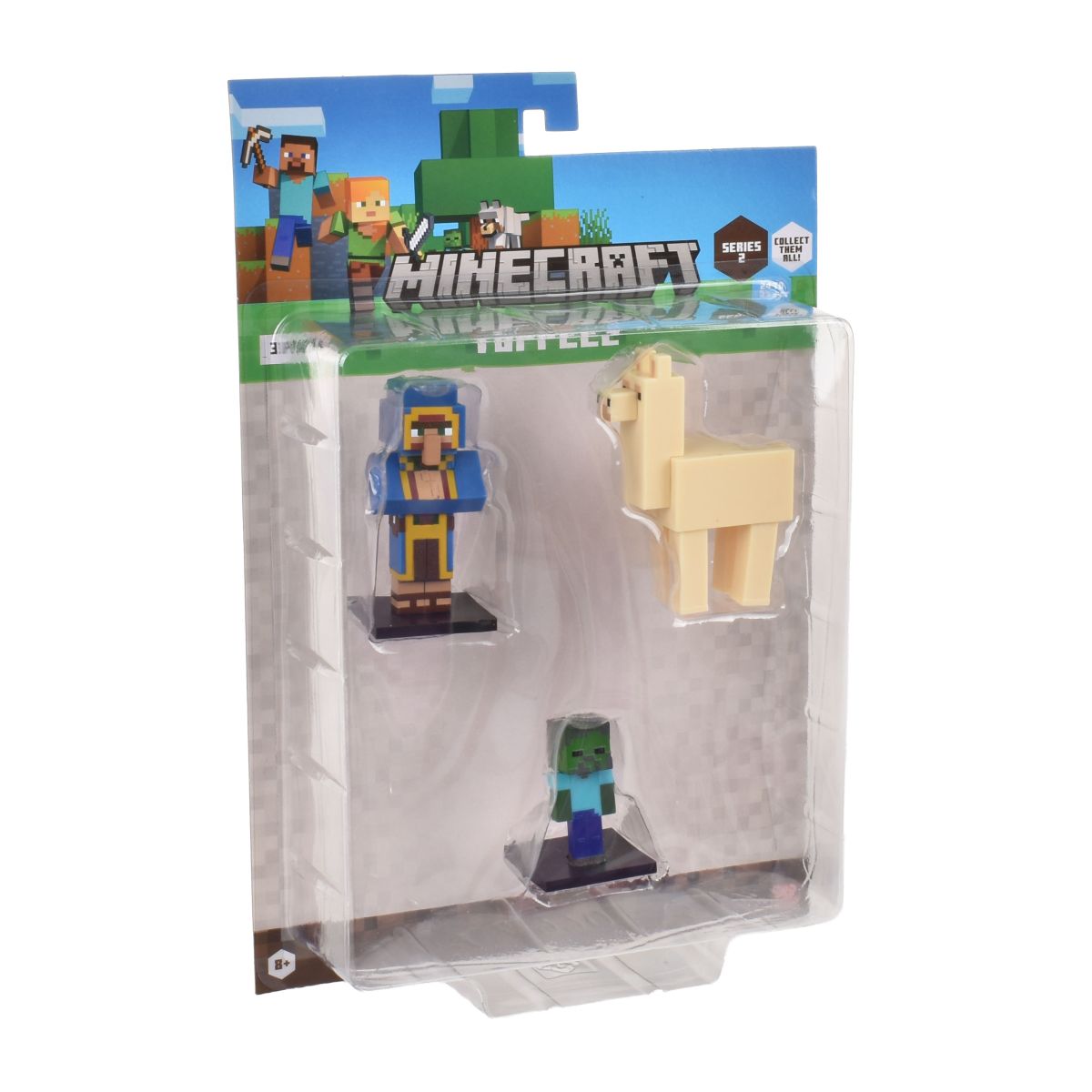 Set 3 Figuras 6 Cms Toppeez Minecraft - Comerciante