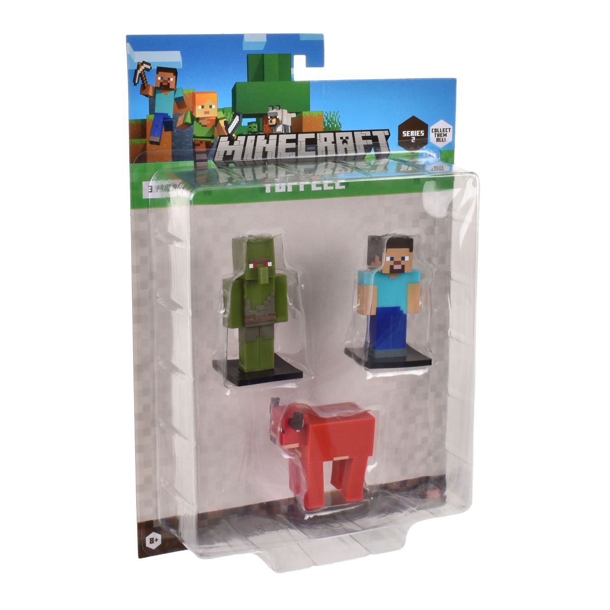 Set 3 Figuras 6 Cms Toppeez Minecraft - Steve