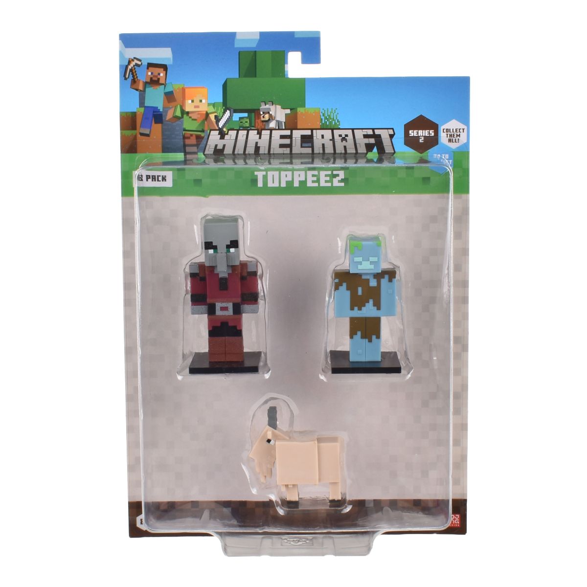 Set 3 Figuras 6 Cms Toppeez Minecraft - Saqueador
