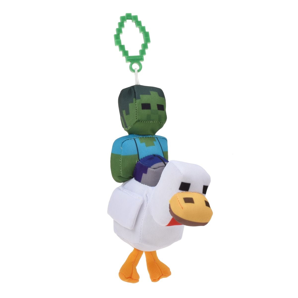 Peluche Con Clip Minecraft - Gallina Con Zombie