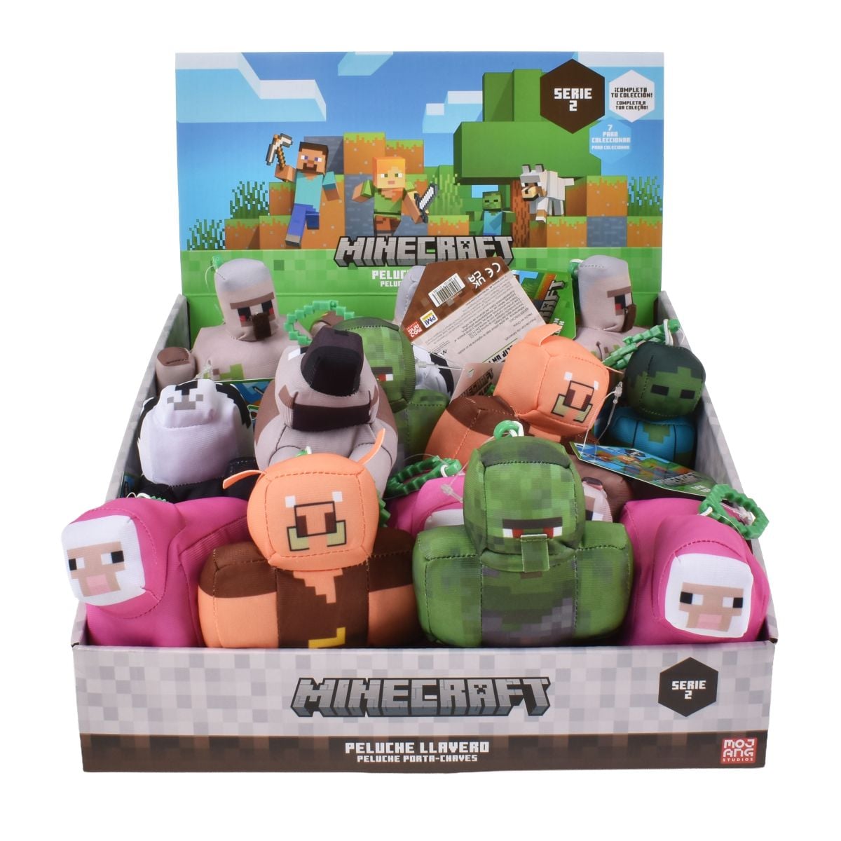 Peluche Con Clip Minecraft - Aldeano Zombie