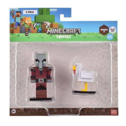 Set 2 Figuras 6 Cms Toppeez Minecraft - Saqueador