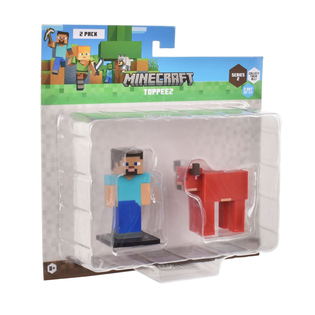 Set 2 Figuras 6 Cms Toppeez Minecraft - Steve
