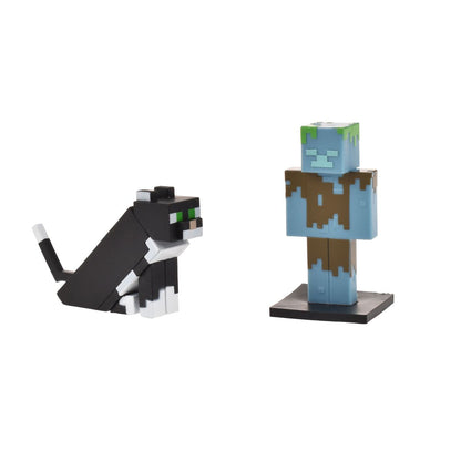Set 2 Figuras 6 Cms Toppeez Minecraft - Gato