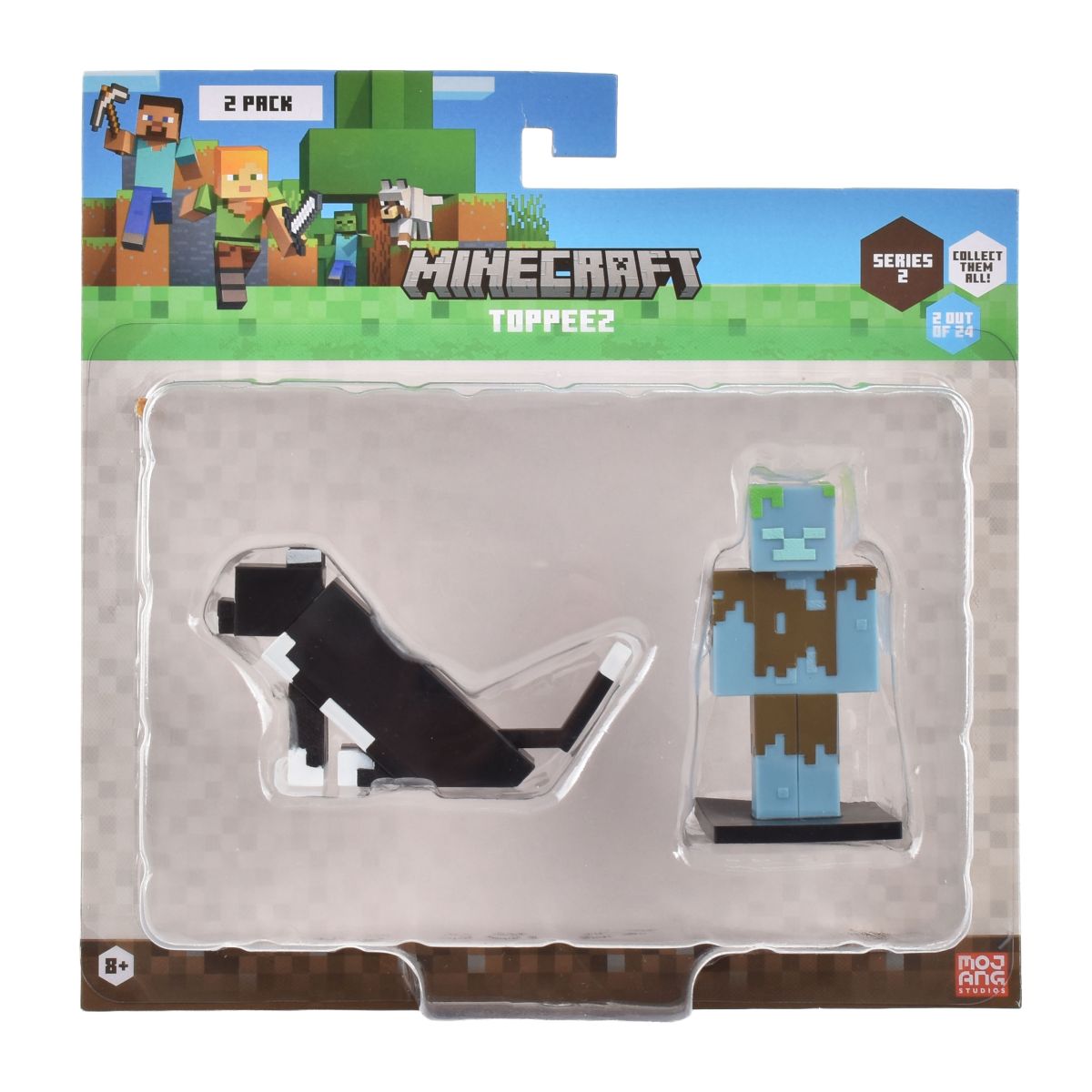 Set 2 Figuras 6 Cms Toppeez Minecraft - Gato