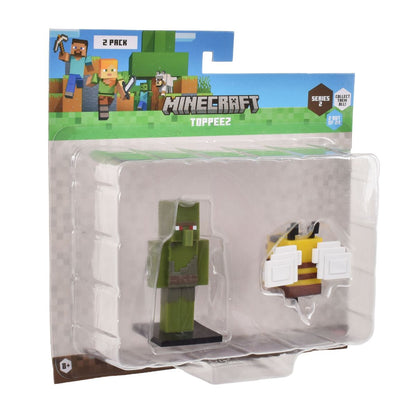 Set 2 Figuras 6 Cms Toppeez Minecraft - Aldeano Zombie