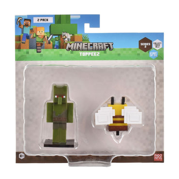 Set 2 Figuras 6 Cms Toppeez Minecraft - Aldeano Zombie