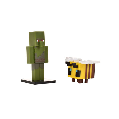 Set 2 Figuras 6 Cms Toppeez Minecraft - Aldeano Zombie