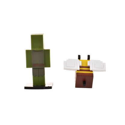 Set 2 Figuras 6 Cms Toppeez Minecraft - Aldeano Zombie