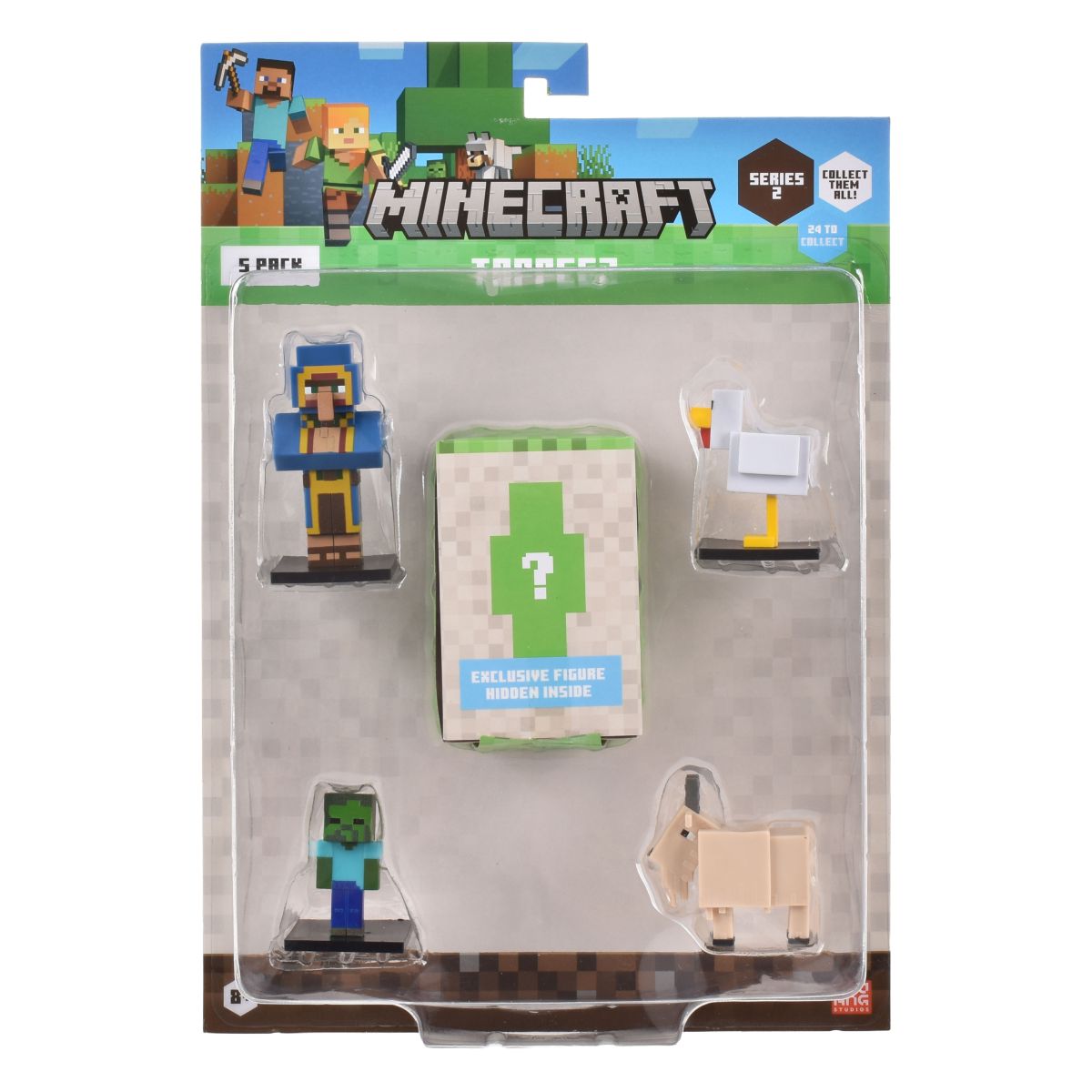 Set 5 Figuras 6 Cms Toppeez Minecraft - Comerciante