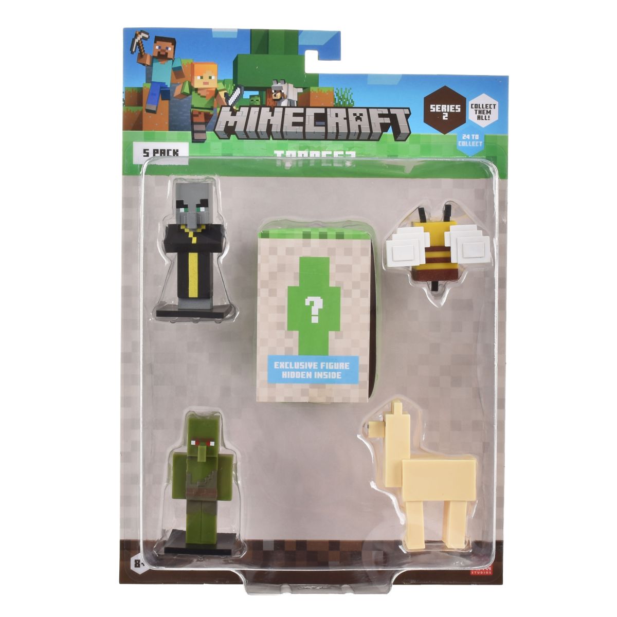 Set 5 Figuras 6 Cms Toppeez Minecraft - Evocador