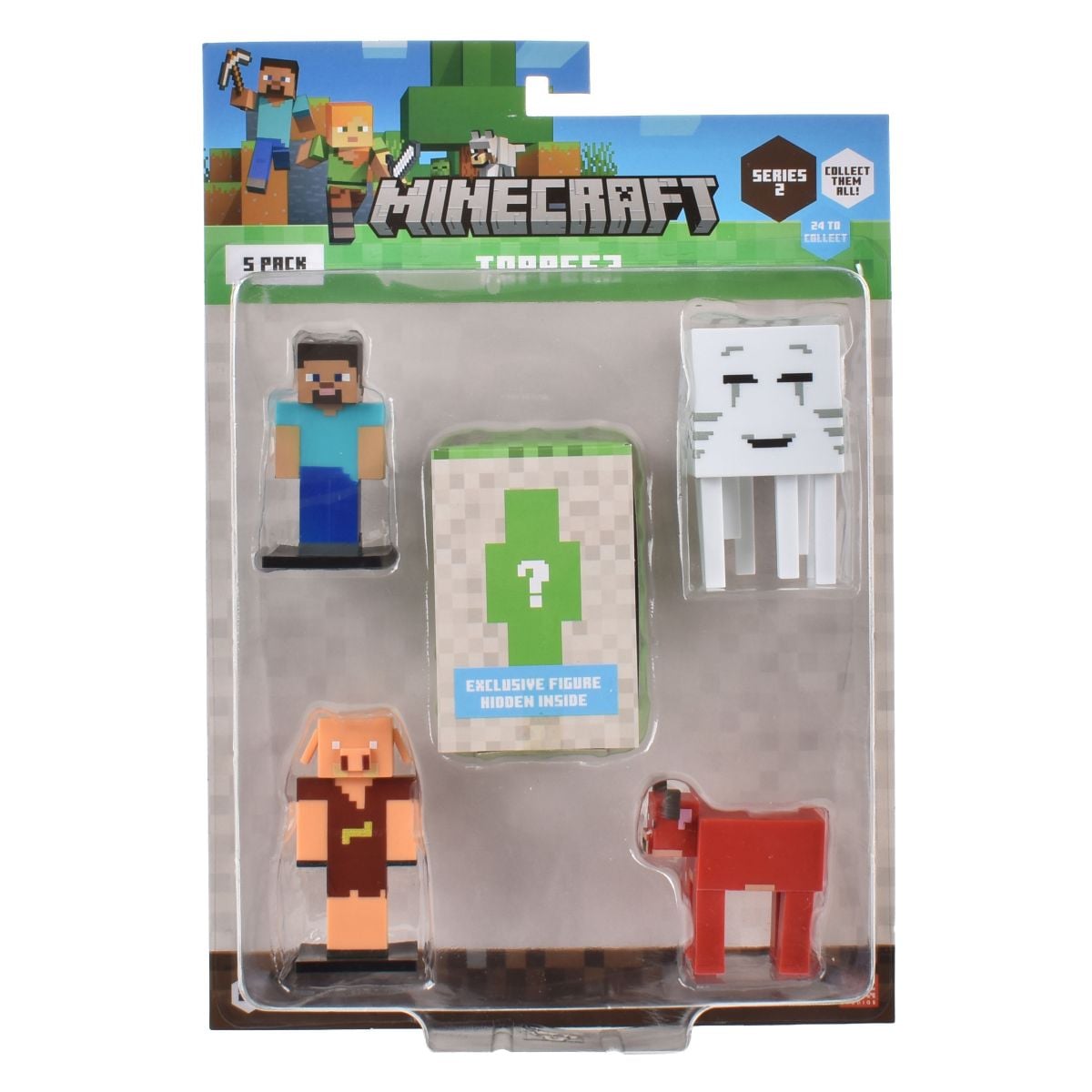 Set 5 Figuras 6 Cms Toppeez Minecraft - Steve