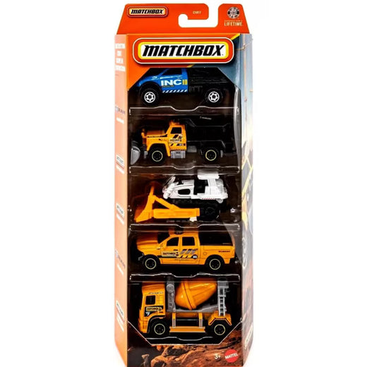 Pack De 5 Autos Matchbox - Construction Crew