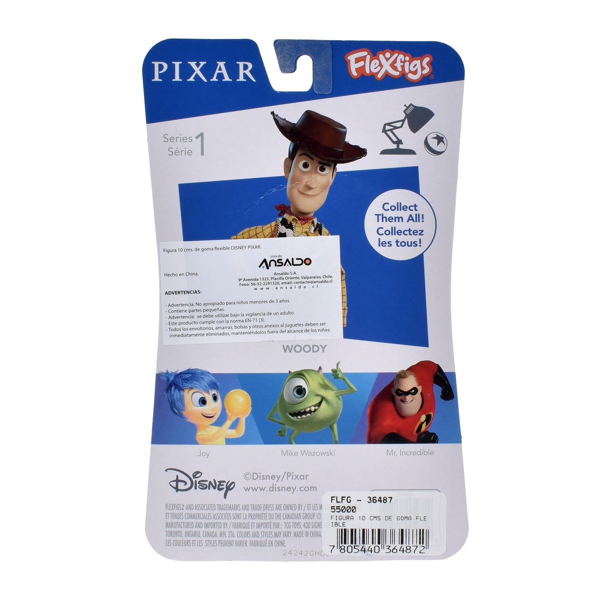 Figura 10 Cms De Goma Flexible - Disney Pixar - Woody