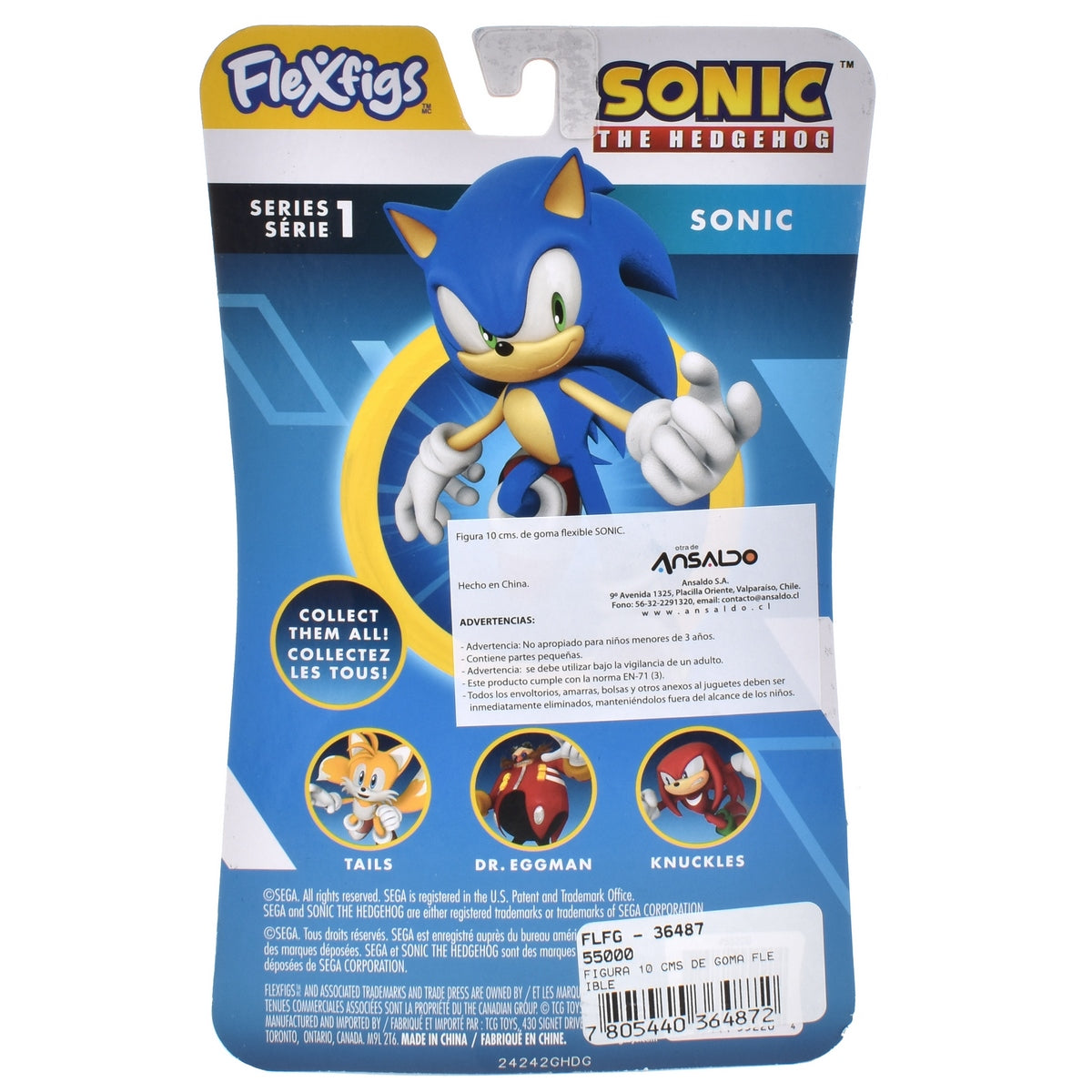 Figura 10 cm de Goma Flexible - Sonic