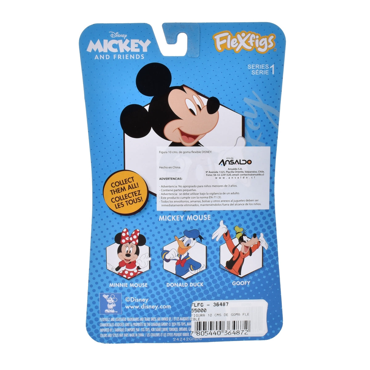 Figura 10 Cms De Goma Flexible - Disney - Mickey Mouse