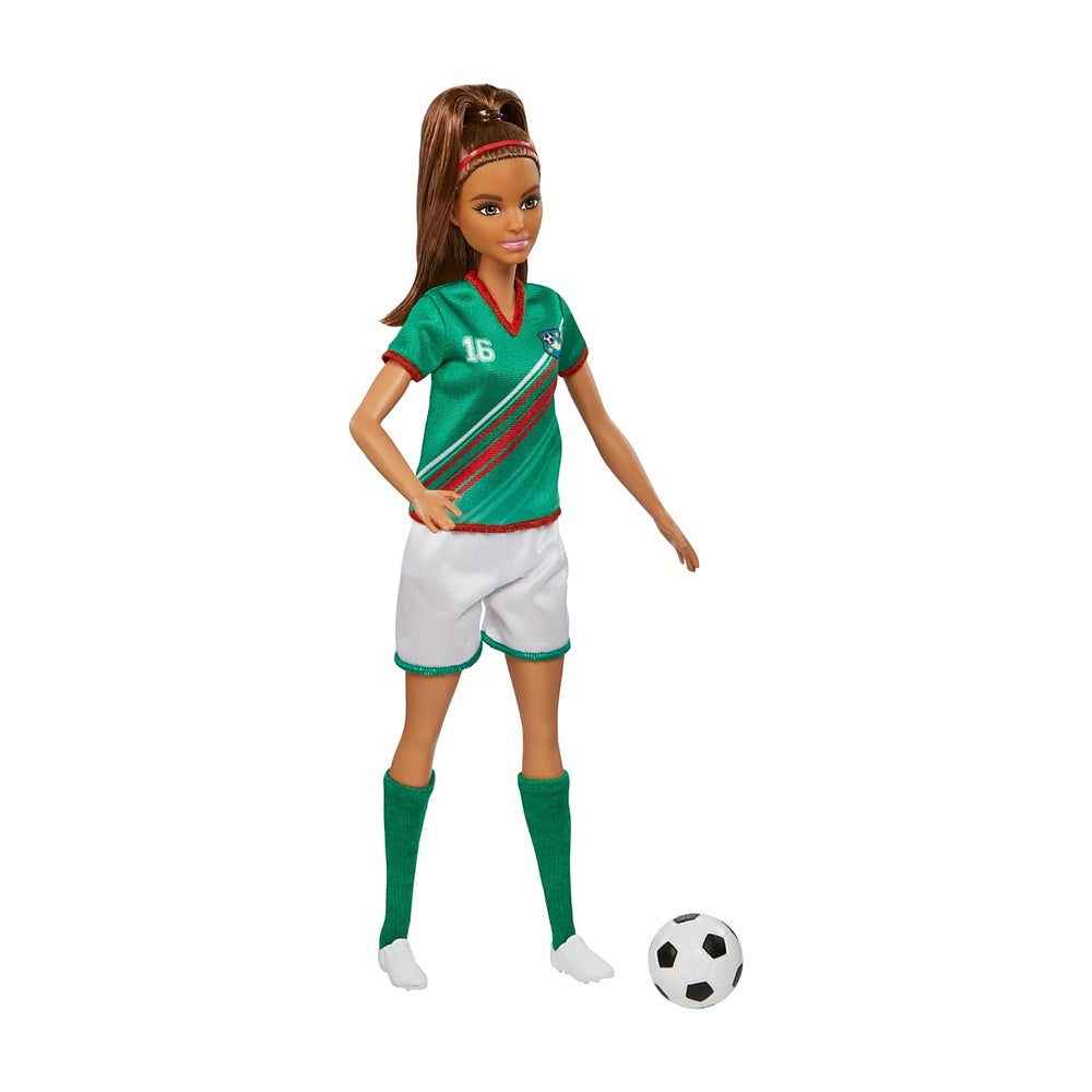 Barbie Jugadora De Futbol Playera Verde