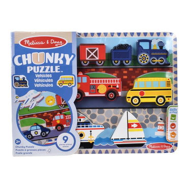 Puzzle Encaje De Madera 3d Melissa And Doug - Vehiculos