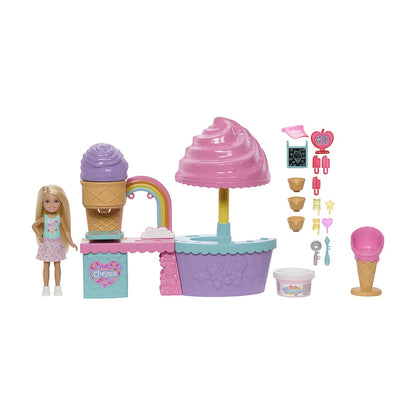 Barbie Club Chelsea Heladería con Muñeca y Masa Sensorial