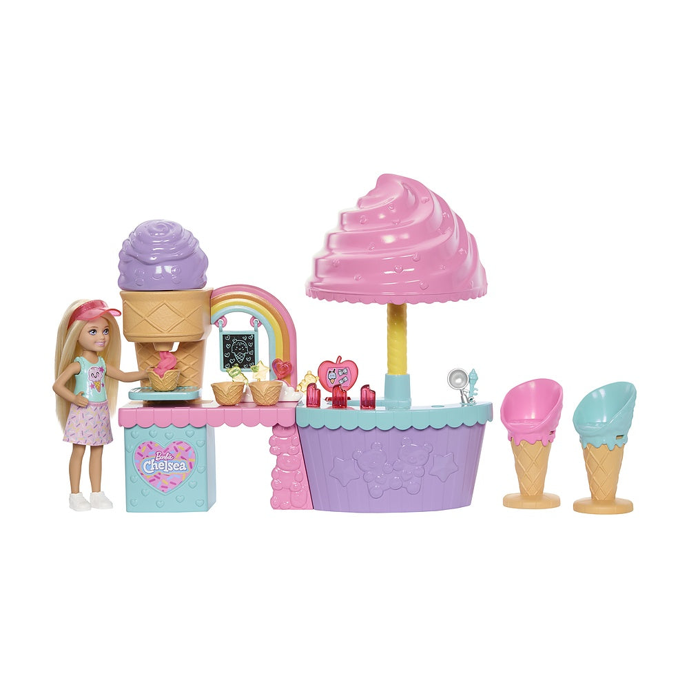 Barbie Club Chelsea Heladería con Muñeca y Masa Sensorial