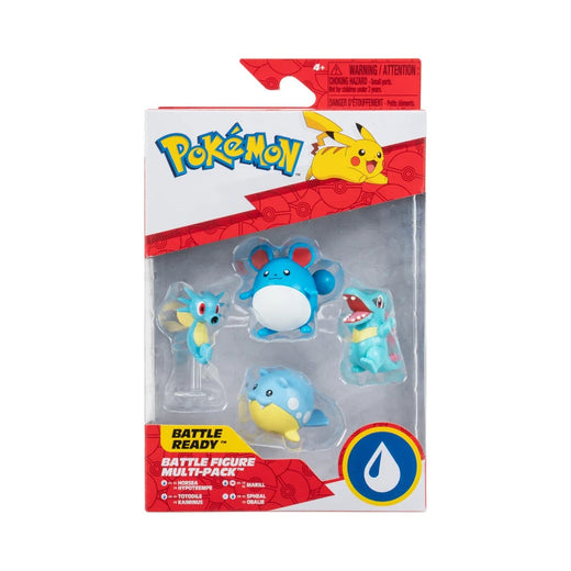 Pokémon Battle Figure: Pack de 4 Figuras Tipo Agua (5 cm)