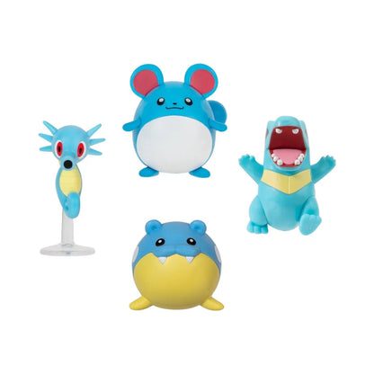 Pokémon Battle Figure: Pack de 4 Figuras Tipo Agua (5 cm)