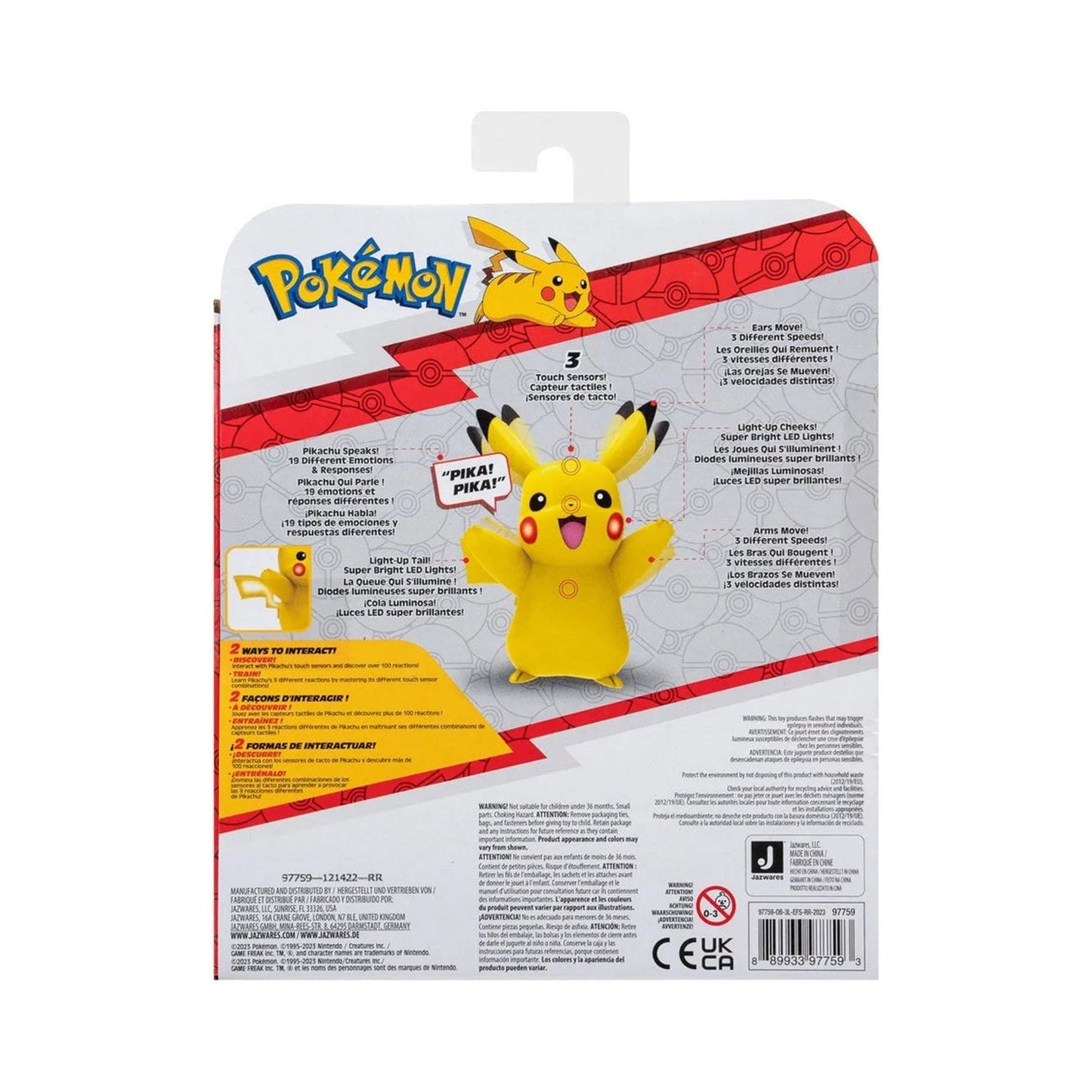 Pokémon Figura de Lujo: My Partner Pikachu Interactivo (10 cm)