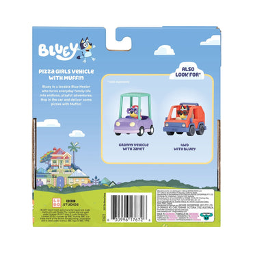 Bluey Vehiculo Y Figura - Vehiculo Repartidor De Pizza Con Muffin