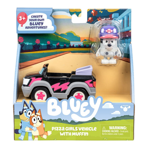 Bluey Vehiculo Y Figura - Vehiculo Repartidor De Pizza Con Muffin