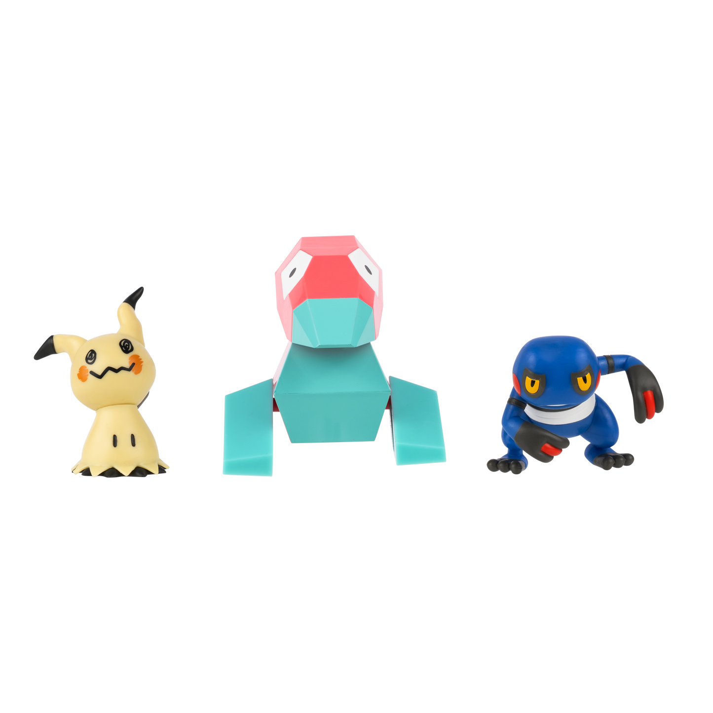 Pokemon Pack 3 Figuras - Mimikyu - Porygon - Croagunk