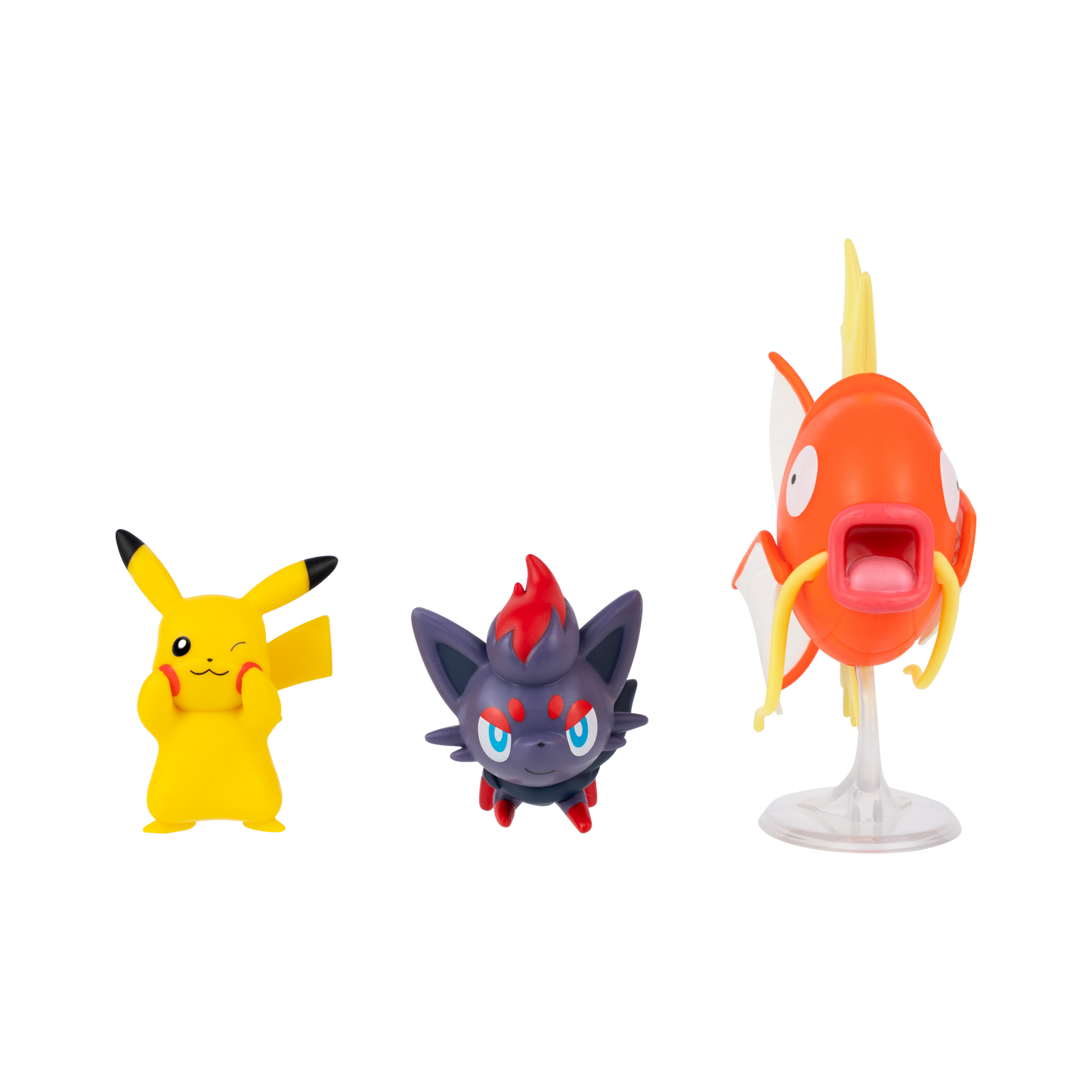 Pokemon Pack 3 Figuras - Pikachu - Magikarp - Zorua