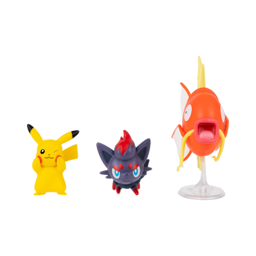 Pokemon Pack 3 Figuras - Pikachu - Magikarp - Zorua