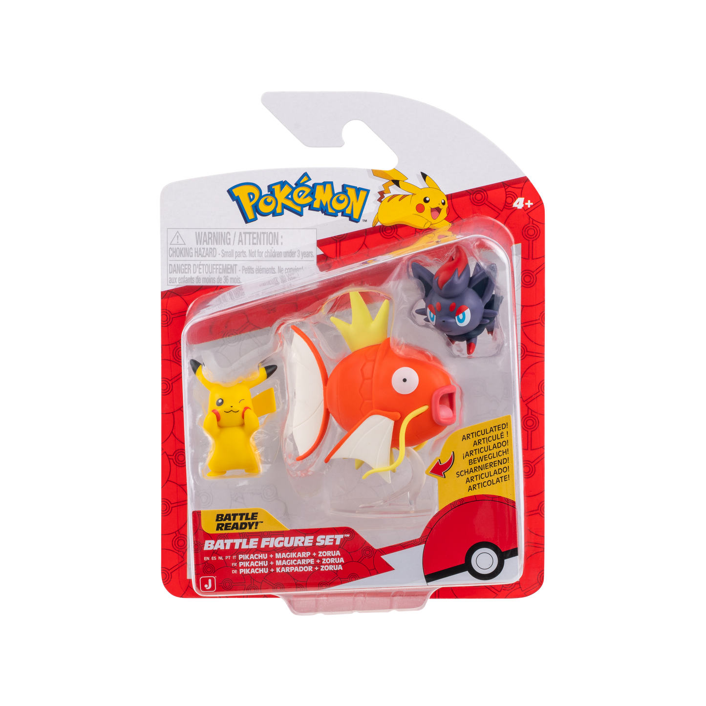Pokemon Pack 3 Figuras - Pikachu - Magikarp - Zorua