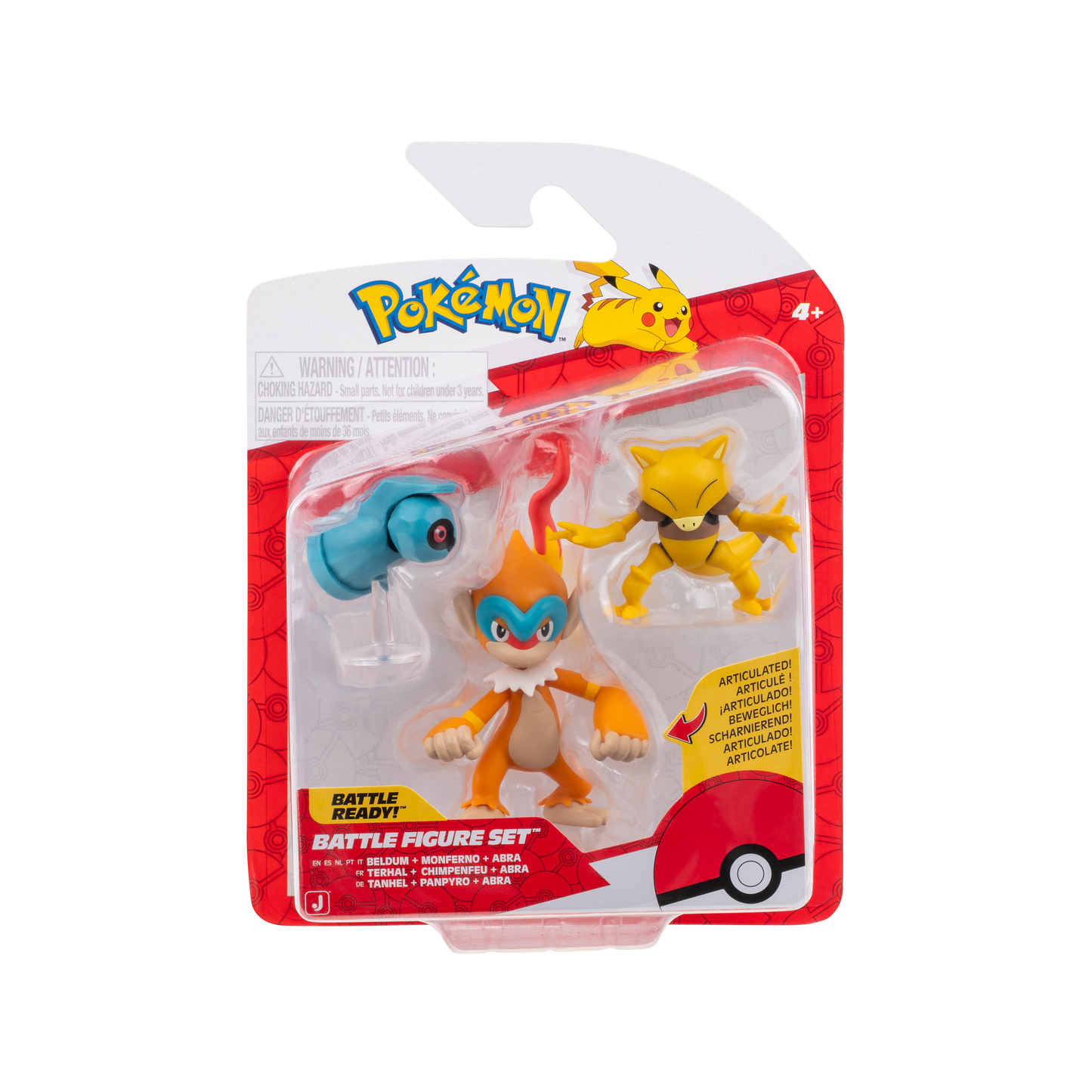 Pokemon Pack 3 Figuras - Beldum - Monferno - Abra