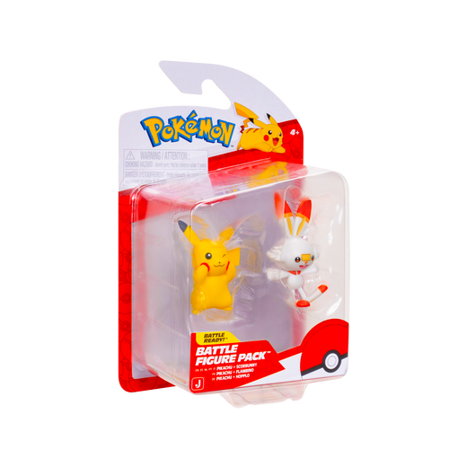 Pokemon Set Figuras De Batalla - Pikachu - Scorbunny