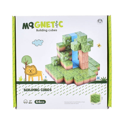 Cubos Magneticos De Construccion 64 Piezas