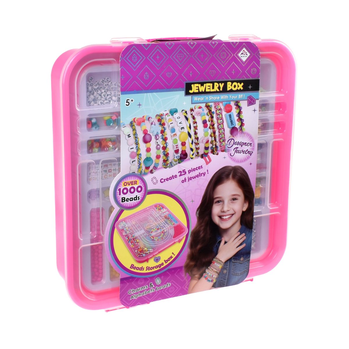 Maleta Con Set De 1000 Mostacillas