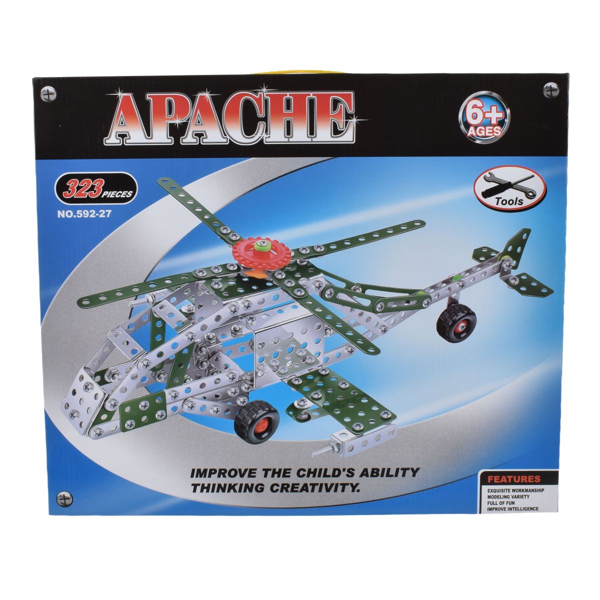 Helicoptero Mecano Apache 323 Piezas