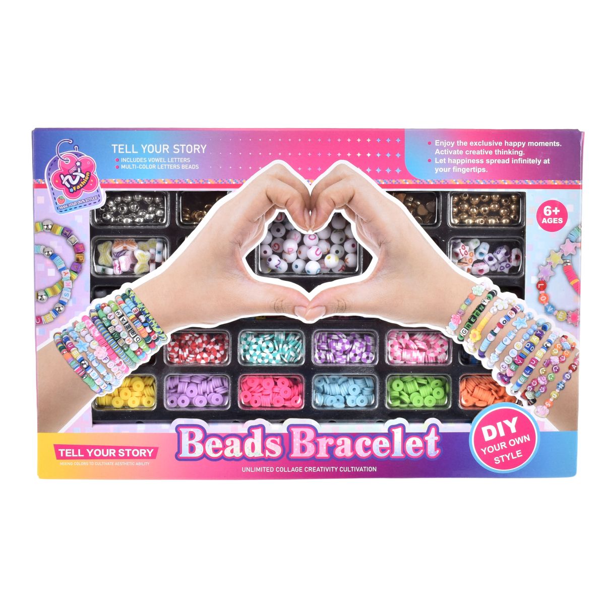 Set De Pulseras Mostacilla Con Letras