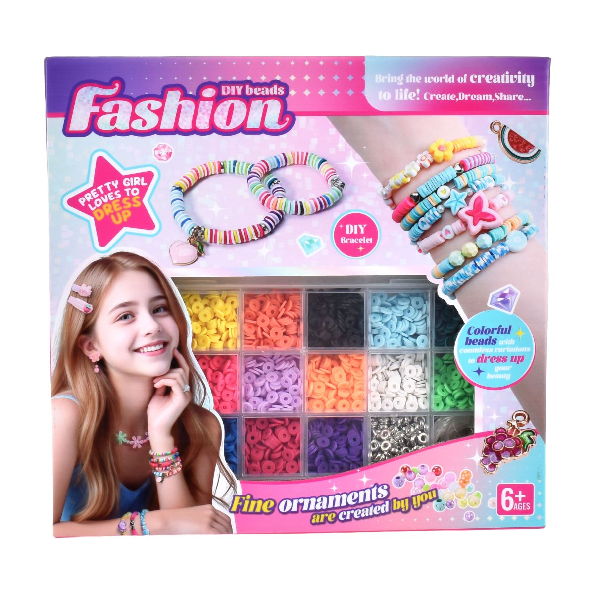Set De Pulseras Mostacilla Con Colgantes